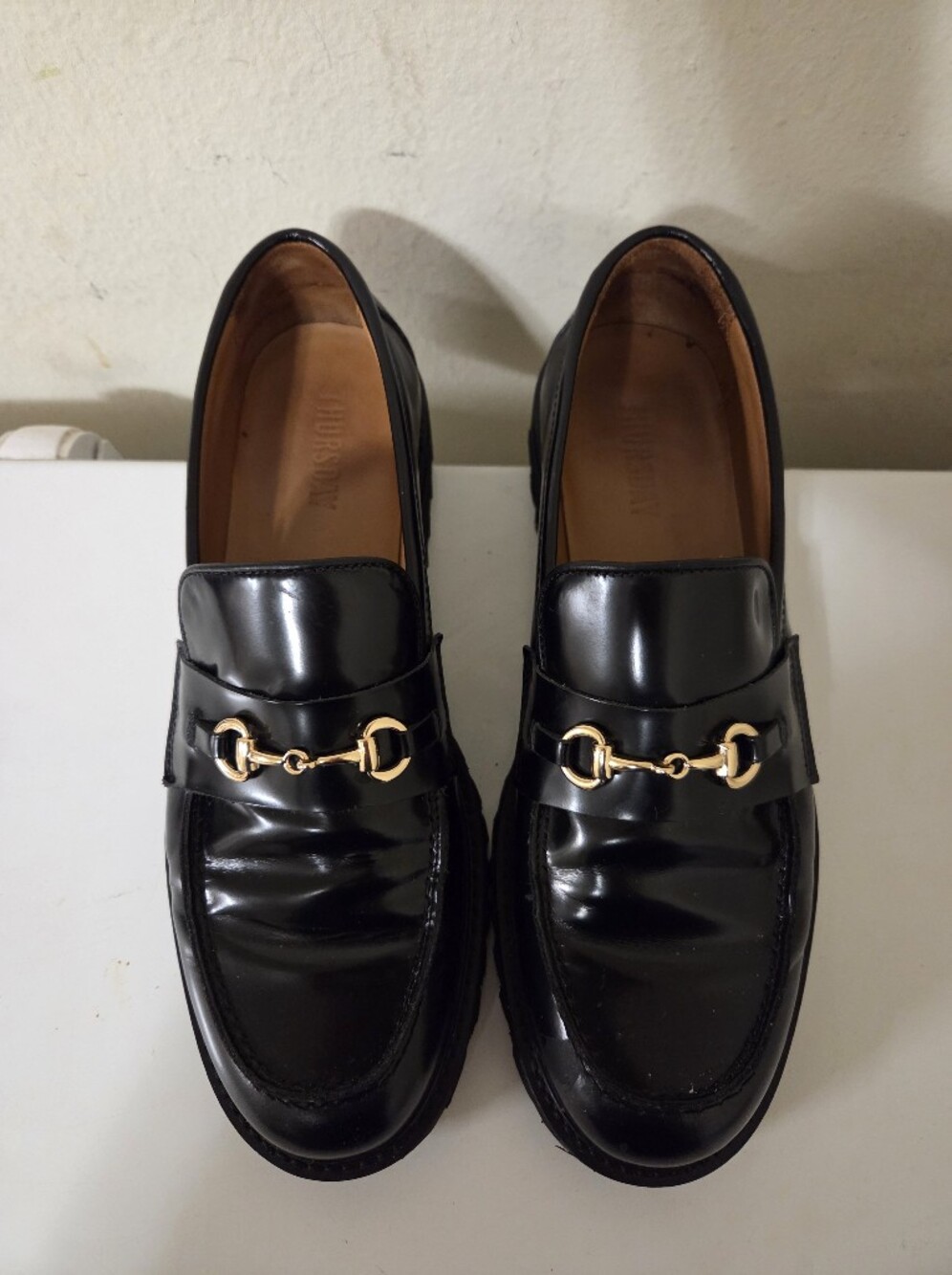 Classic Black Leather Penny Loafers